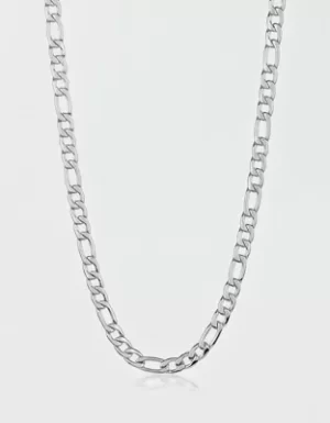 West Coast Jewelry Polished Stainless Steel Figaro Chain Necklace