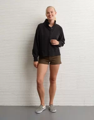 AE Big Hug Fleece Henley Sweatshirt