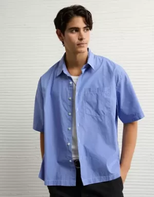 AE Poolside Poplin Striped Button-Up Shirt