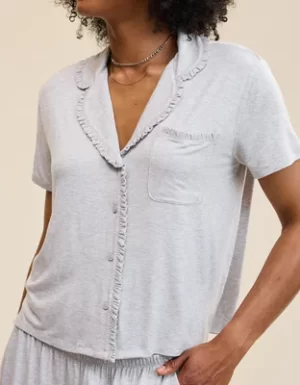 Aerie Real Soft? Ruffle Pajama Shirt