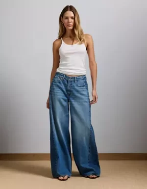 AE77 Premium Super Wide Side Stripe Jean